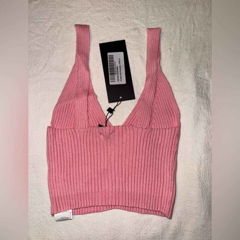 Pink Ribbed Sweater Tank Top - Picture 2 of 2